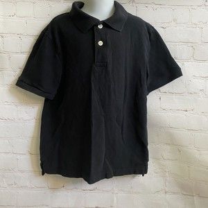 Children's Place Black Boys Uniform Pique Polo